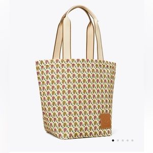 TORY BURCH ELLA DECONSTRUCTED PRINTED TOTE